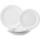 Pure White Narrow Rimmed Plate available in 5 sizes
