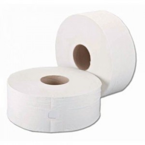 Leonardo 1 Ply White Jumbo Toilet Roll 390m