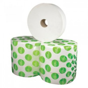 400m Jumbo Toilet Roll White Tissue (2 Ply) - available in 2 sizes