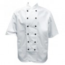 Ekocloth Short Sleeved White PET Chef Jacket Large