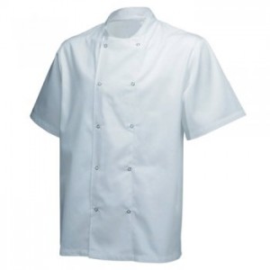 Short Sleeved Basic Chef Jacket Medium
