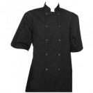Basic Short Sleeved Stud Chef Jacket Extra Small