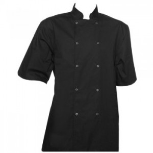 Basic Short Sleeved Stud Chef Jacket Small