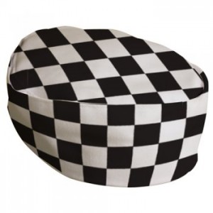 Black/White Big Check Beanie - available in 3 sizes