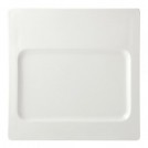 Anton Black Facade Square Plate [with rectangular indent] 12