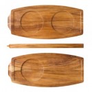 Acacia Wood Board Double Well/Single Well