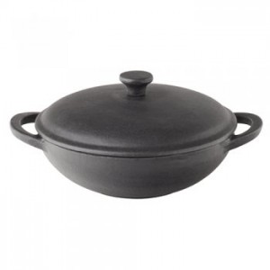 Cast Iron Mini Wok with Lid Large 8.5