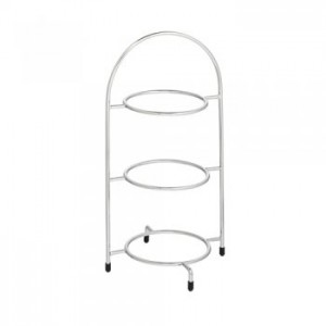 Chrome 3 Tier Cake Plate Stand - available in 2 sizes