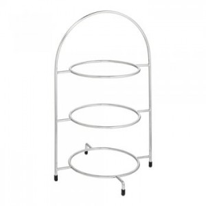 Chrome 3 Tier Cake Plate Stand - available in 2 sizes
