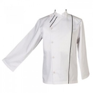 Elite Chefs Jacket Diagonal Piping Detail Extra Small