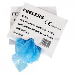 Disposable Polythene Gloves Blue - available in 2 sizes