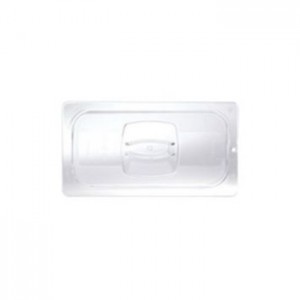Gastronorm 1/9 Hard Cover with Peg Hole Clear 176mm x 180mm