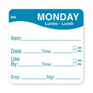 MoveMark Day of the Week Use By Label 51mm x 51mm