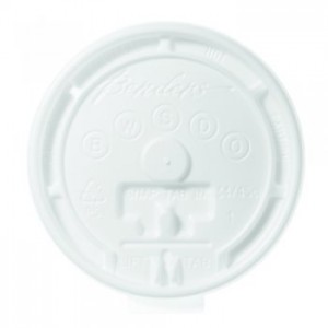White Drink Thru Lid for five cup sizes