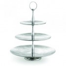 18-8 Stainless Steel Remington Round 3 Tiered Serving Set - Height 17