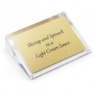 Slanted Rectangular Acrylic Card/Sign Holder available in 2 sizes