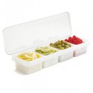 4 Compartment Plastic Condiment Holder available in 2 sizes