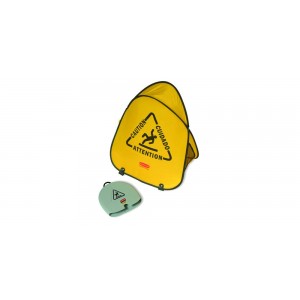 50cm Folding Safety Cone - available in Multilingual Caution/Wet Floor symbol